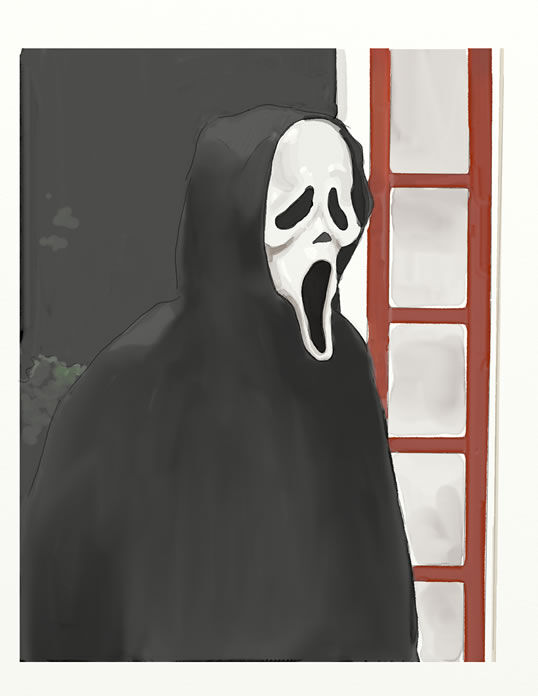painting of ghostface from scream