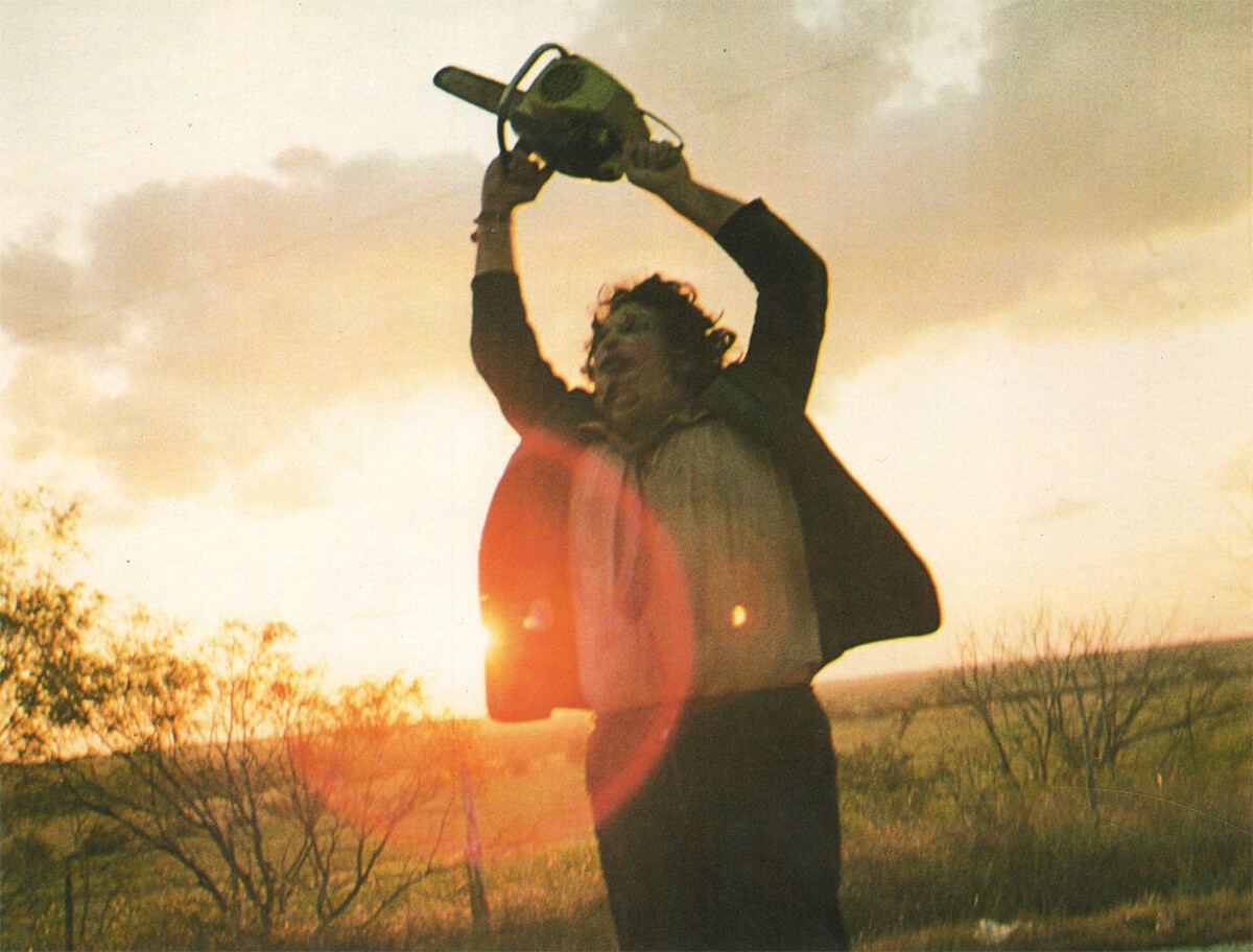 Leatherface with his chainsaw weapon from Texas chainsaw massacre horror movie