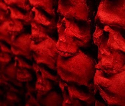 Red skull wall