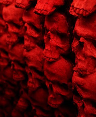 Red skull wall