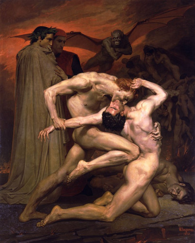 Dante and Virgil in Hell by William Adolphe Bourguereau (1850)