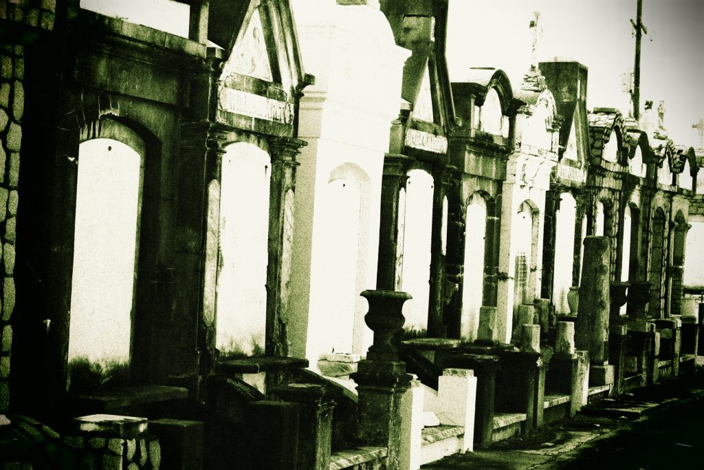 Lafayette Cemetery 2 Puzzle Box Horror images row of graves green tint