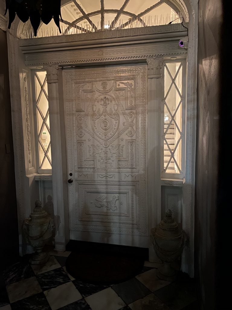 Front door of Lalaurie mansion in New Orleans - the most haunted mansion in the US