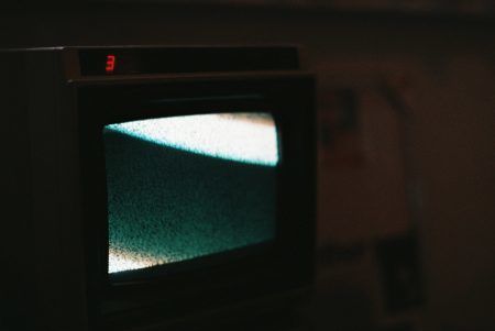 Static image on television screen