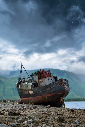 Ghost ship on land