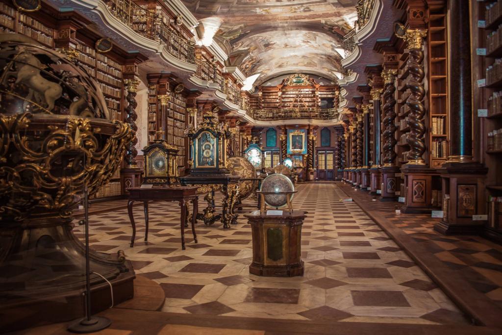 Old library filled with ancient books