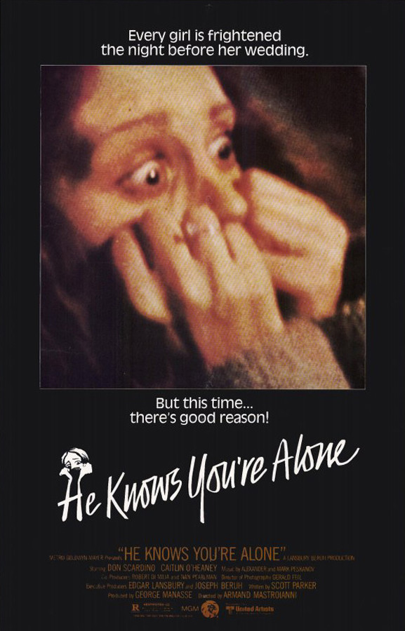 He knows you're alone horror movie poster