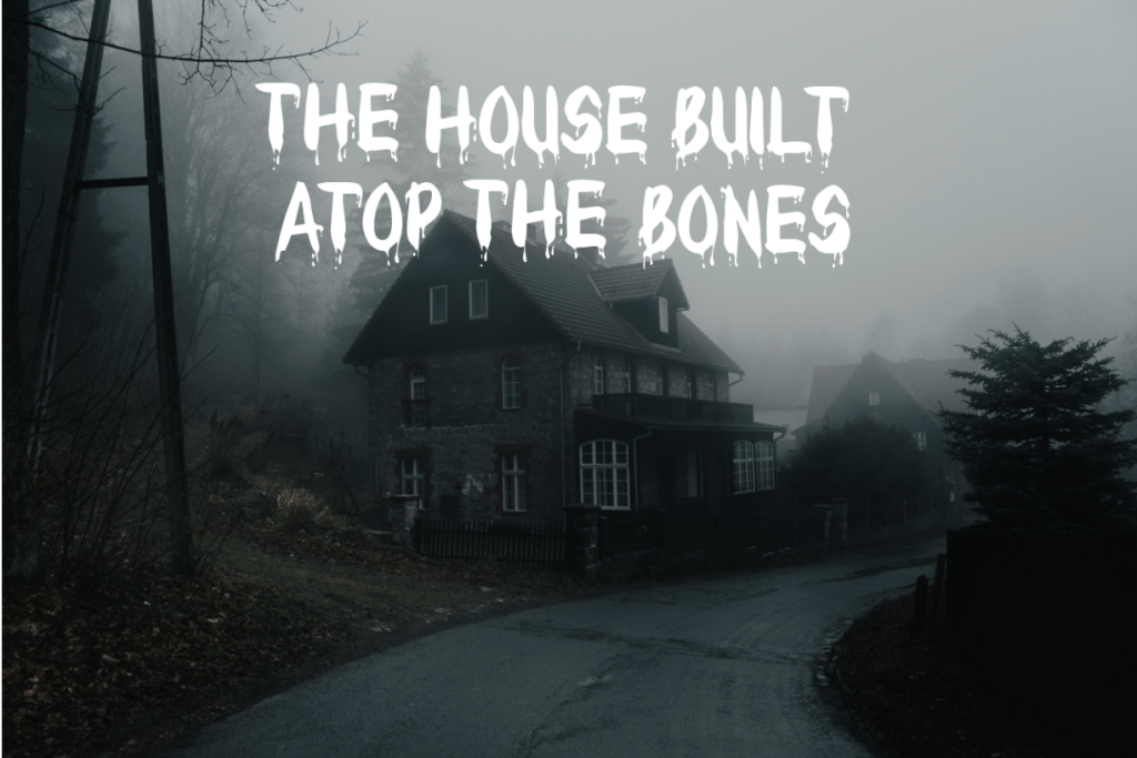 Haunted house with title