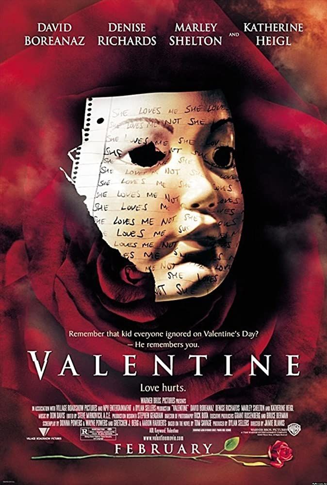 Valentine horror movie poster