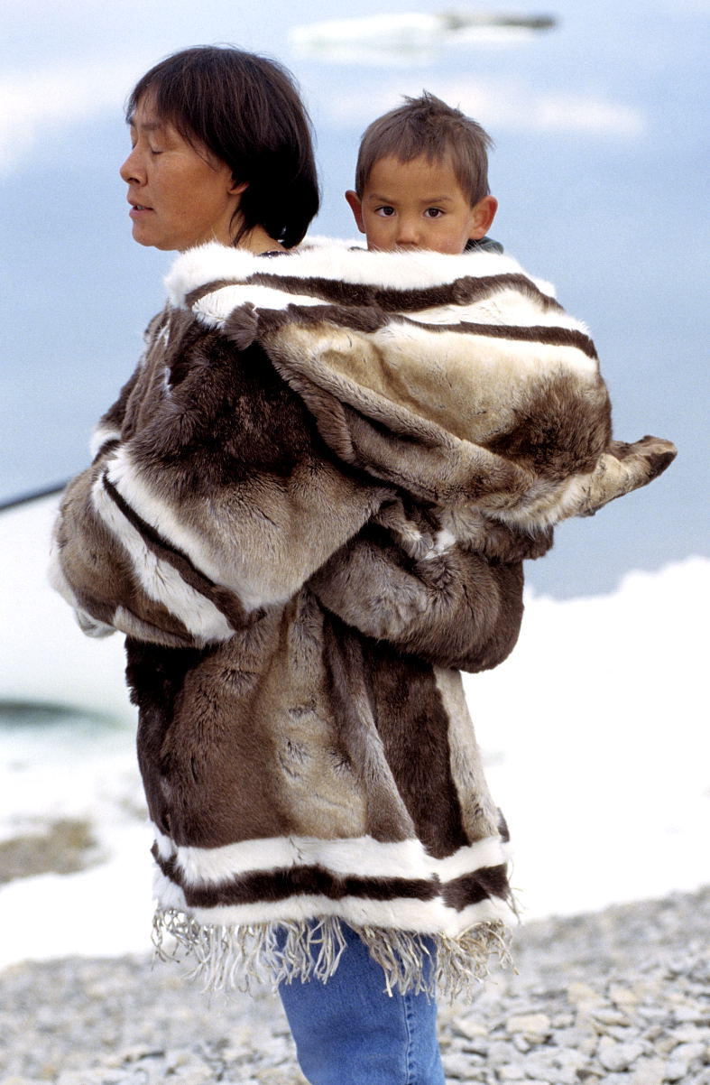Woman wearing an Amauti
