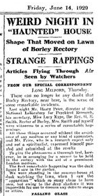 Daily Mirror Borely Rectory 1929