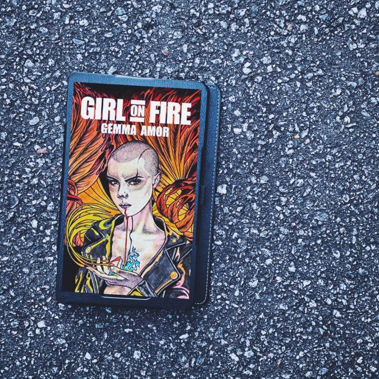 Girl on Fire horror book cover by Gemma Amor