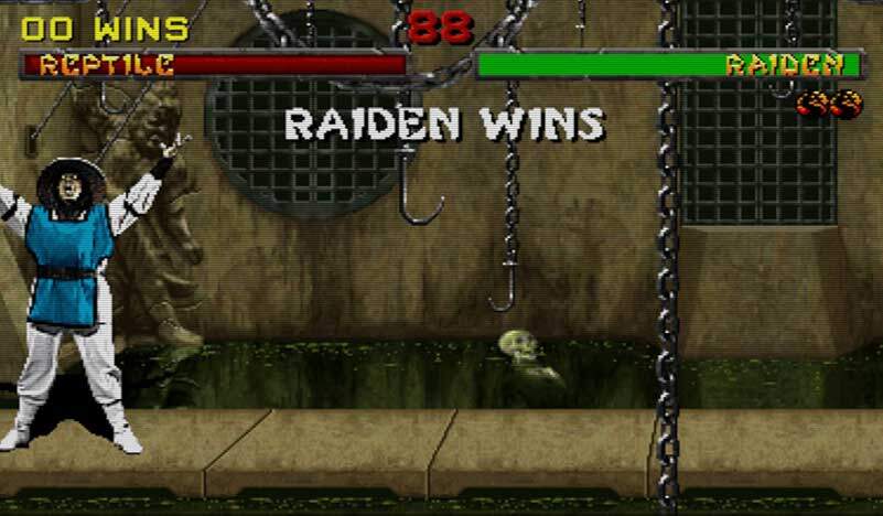 Raiden Wins Mortal Combat Screenshot