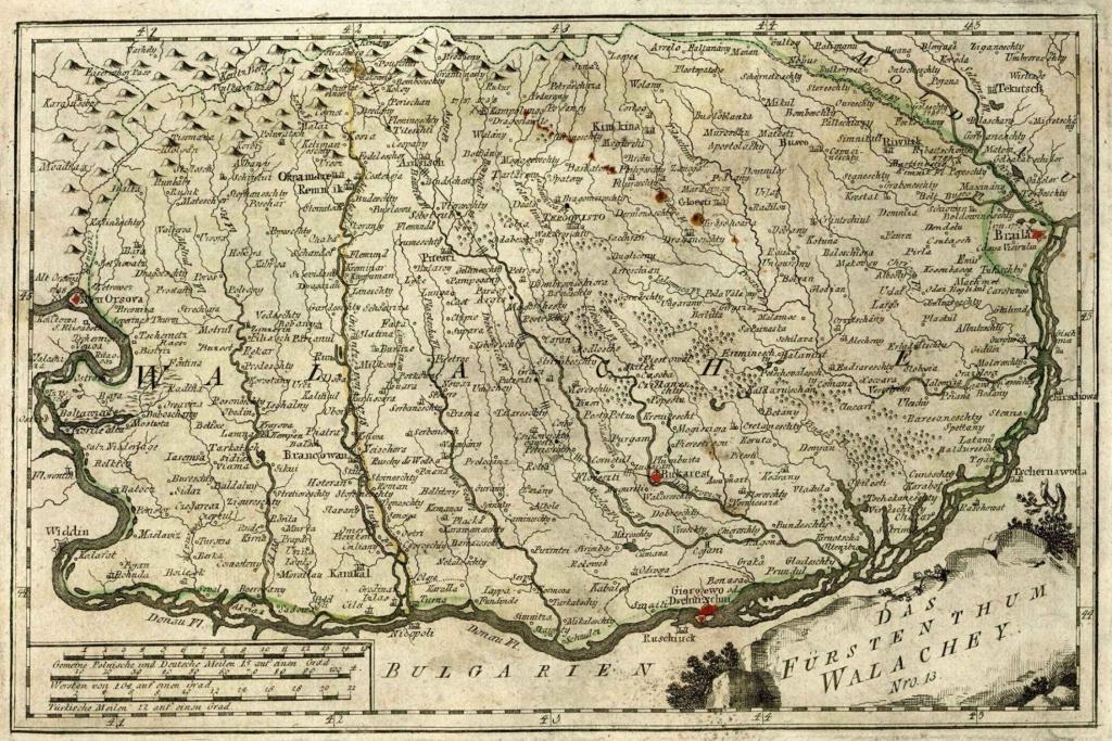 Map of Wallachia and Transylvania region 1400's