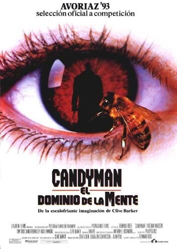 Candyman Urban Legend Horror Movie Poster with a bee in an eye