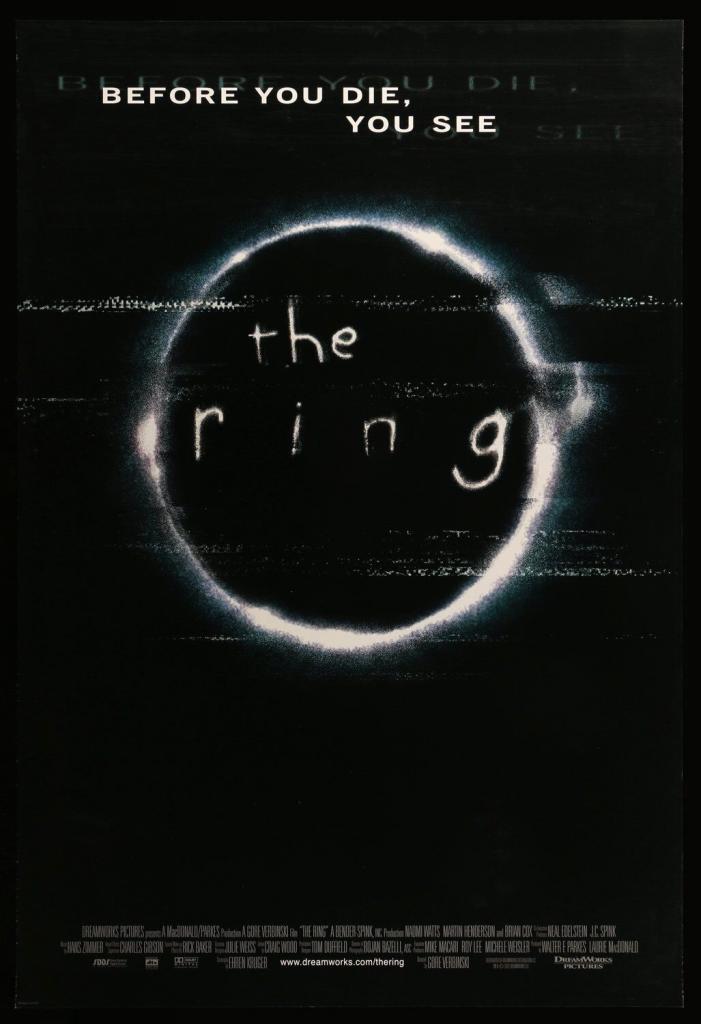 The Ring Horror Movie poster showing a glowing supernatural ring