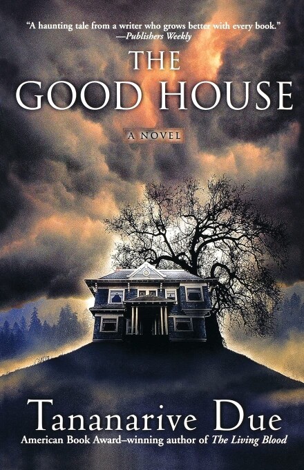 The Good House book cover with house on a hill