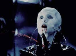 Female cenobite from hellraiser 2 with blood on her face