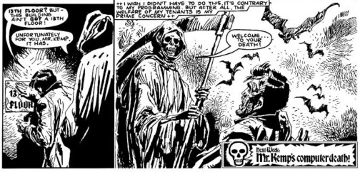 Grim reaper art from The Thirteenth Floor horror comic