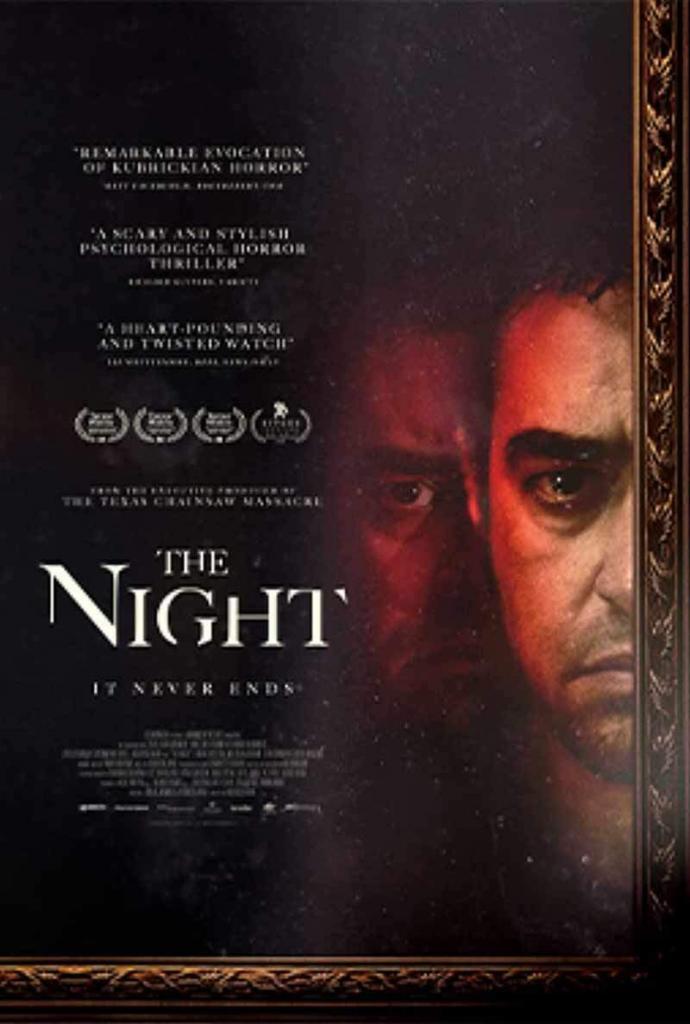 The Night 2020 Horror Movie poster alternative featuring a mans face fading into the background