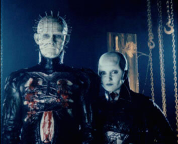 Pinhead and the female cenobite from hellraiser 2 hellbound