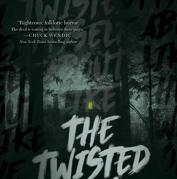 The Twisted Ones book cover featuring a spooky house in dark woods