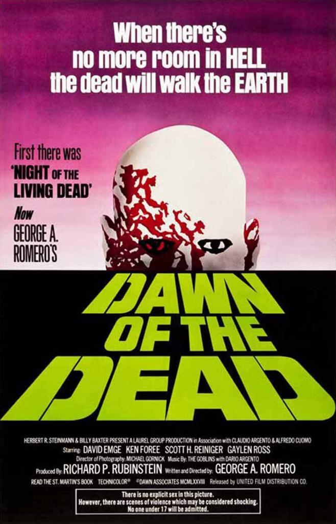 1978 Dawn of the Dead Horror Movie Poster