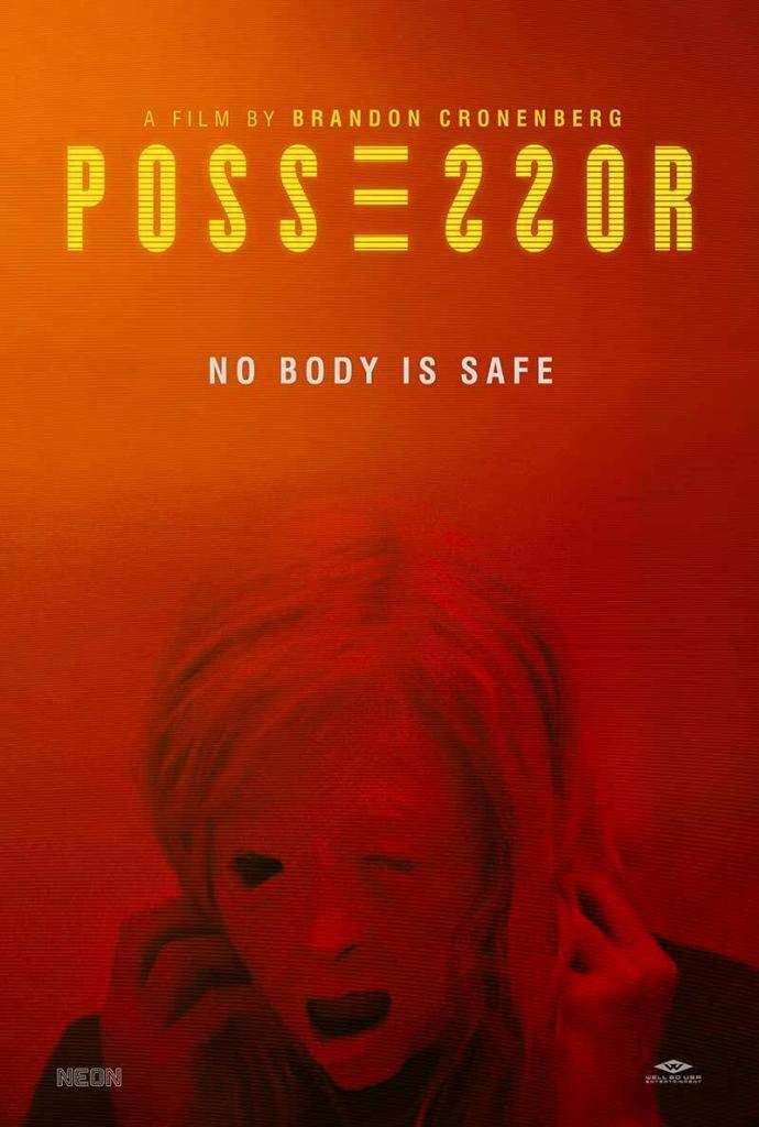 possessor horror movie poster featuring a screaming woman