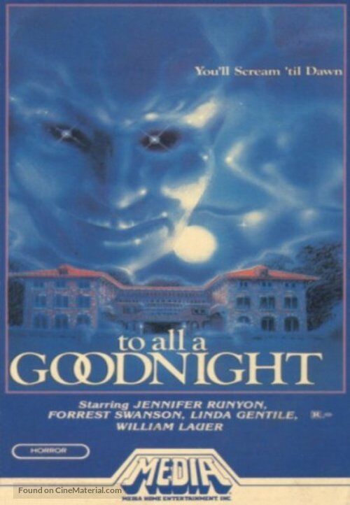 To All a Good Night Horror movie Poster with a demon over a house on the holidays