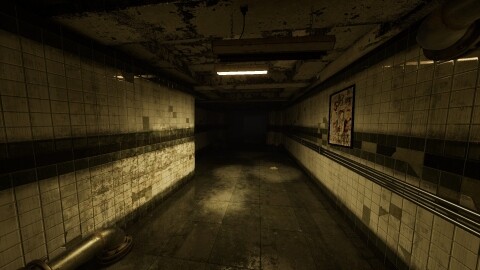 Survival horror scenario abandoned hallway